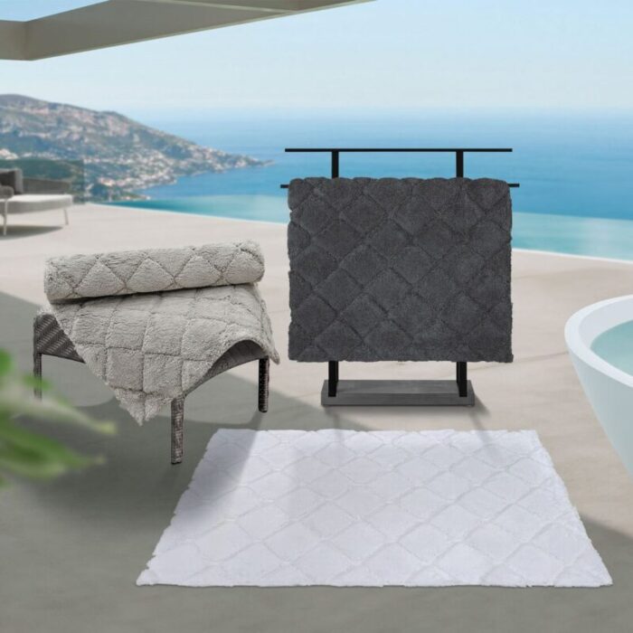 charles millen signature collection sustainable cotton tufted mat cora voiage series mat sq sc03a charcoal 240903043922 3