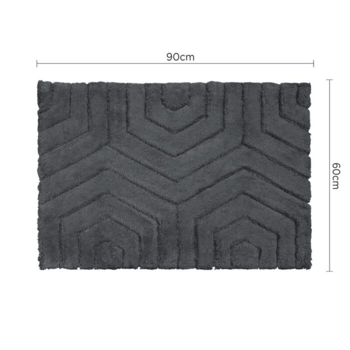 charles millen signature collection sustainable cotton tufted mat maia voiage series mat sq sc01a charcoal 240903043917 2