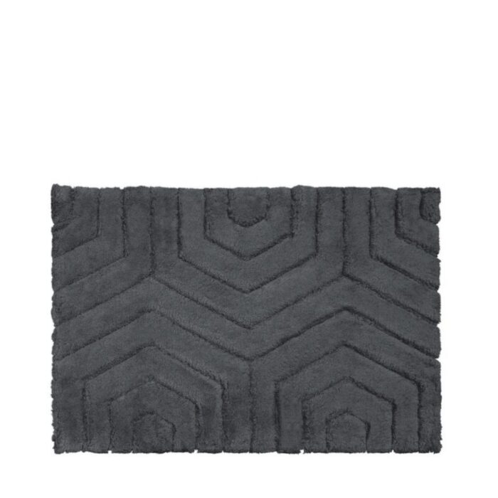 charles millen signature collection sustainable cotton tufted mat maia voiage series mat sq sc01a charcoal 240903043917