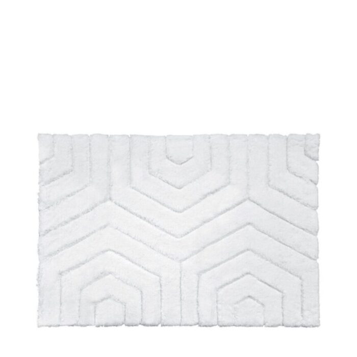 charles millen signature collection sustainable cotton tufted mat maia voiage series sq sc01a white 240903043916