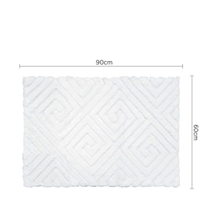 charles millen signature collection sustainable cotton tufted mat thalia voiage series mat sq sc04a white 240903043924 2