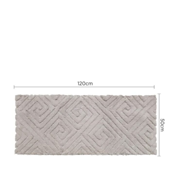 charles millen signature collection sustainable cotton tufted mat thalia voiage series mat sq sc04b silver 240903043926 2